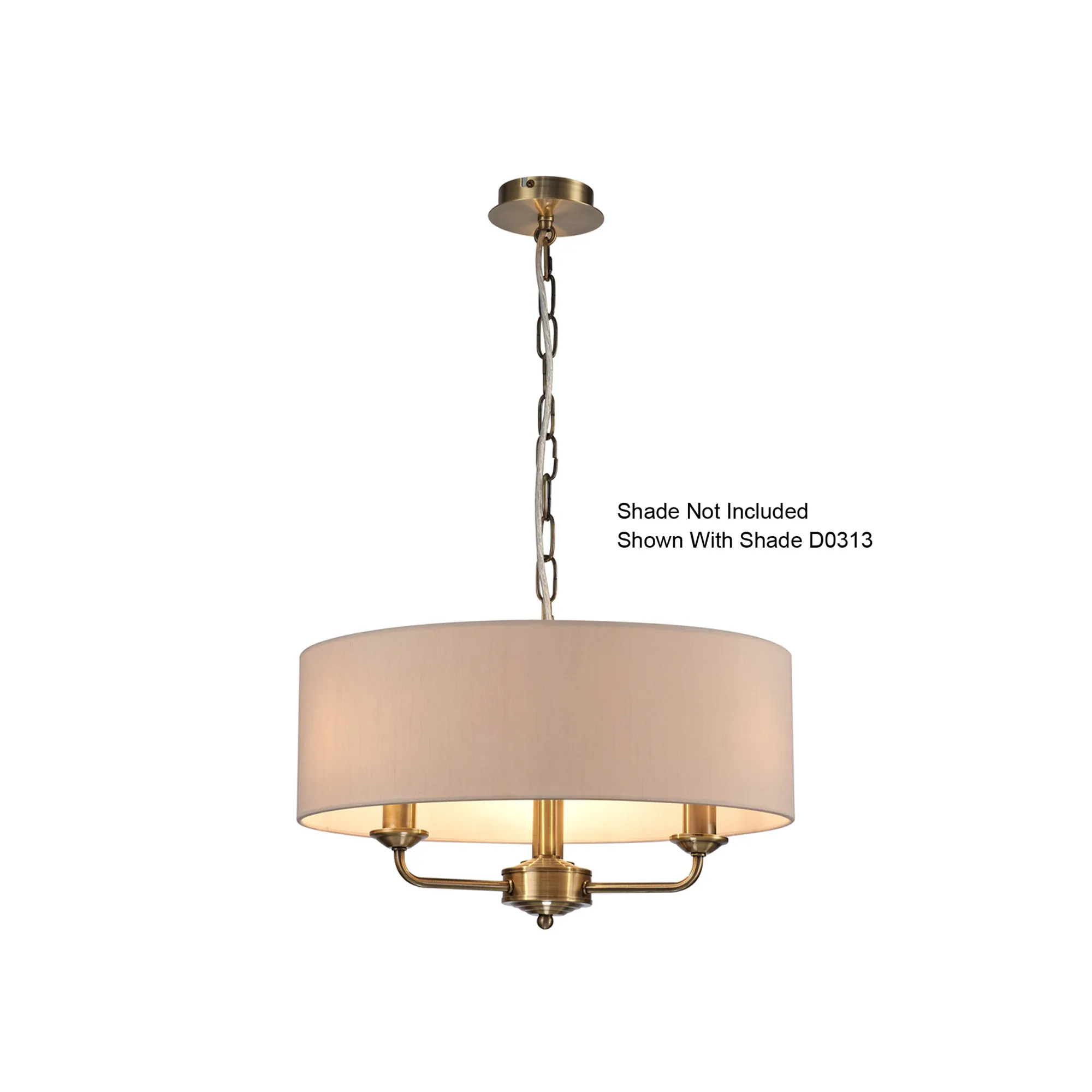 Banyan Pendant 3 Light Antique Brass D0355  Deco Banyan